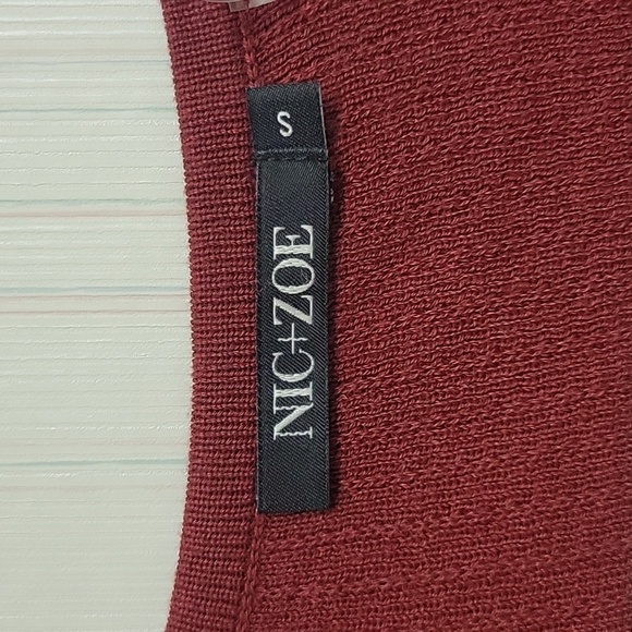 NIC+ZOE Spilled Cranberry Women's Cardigan Sz Small New With Tags - Picture 3 of 6
